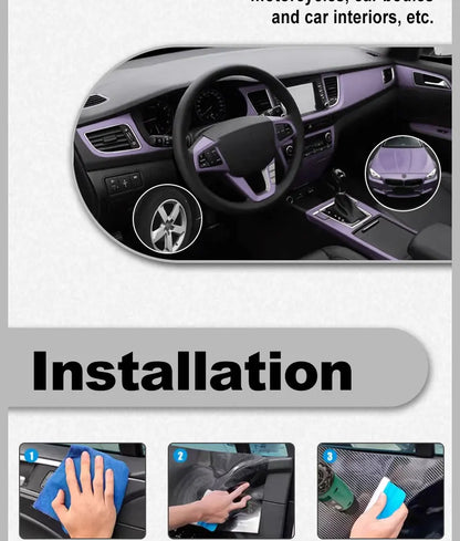 6D Carbon Fiber Vinyl Foil Film Ultra Gloss Waterproof Decoration Film Auto Wrap Sticker for Laptop Phone Case Motorcycle