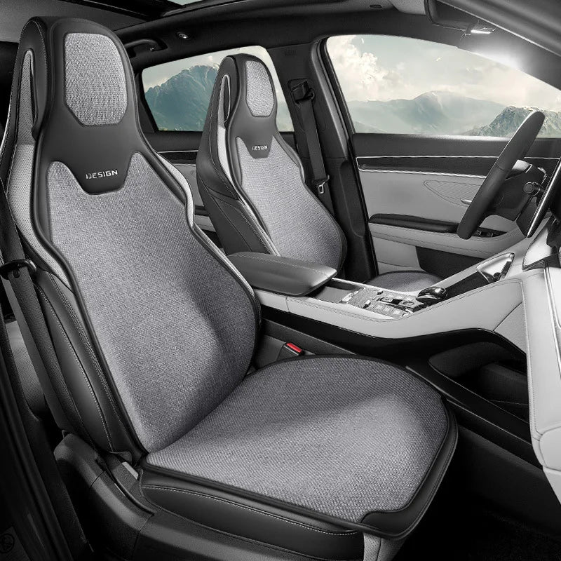 Universal Linen Car Seat Cover Four Season Auto Flax Comfortable Breathable Anti-Slip Covers Cushion SUV Car Seat Protection