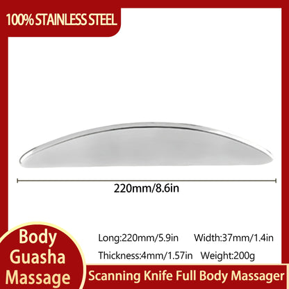 Stainless Steel Gua Sha Massage Tools Muscle Scraper Tool,Graston Tool Set for myofascial Release,Scar Tissue Massager for Back