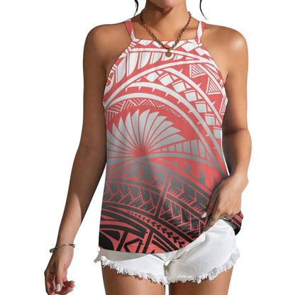 Polynesian Tribal Fashion Women New Design Retro Print Custom Sexy Sleeveless Strappy Vest New Not Pick People