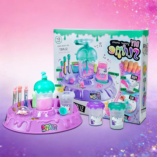 IY Crystal Slime Shaker Cup Set Magical Slime Shaker Powder Fluffy Slime Kit Handmade Educational Stress Relief Toy Princess Sty