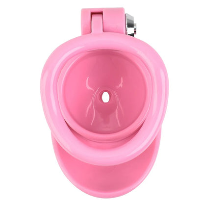 Pink Male Penis Chastity Cage Set Small Chastity Cage With 5 Cock Rings Penis Bondage Slave Man Sex Toy