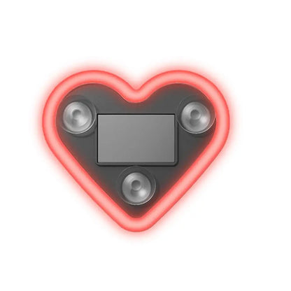 Car Triangle Window Heart Light Solar Triangle Window Heart-shaped Light Emitting Heart-shaped Atmosphere Light Car Parts