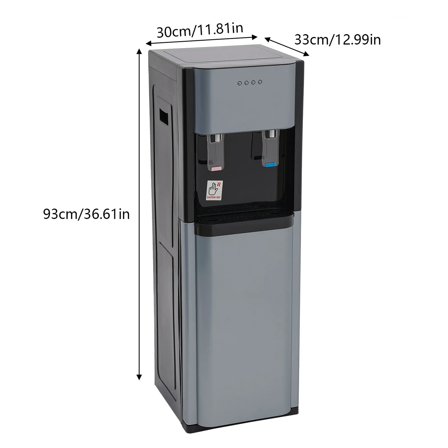 5 Gallon Bottom Loading Water Dispenser, Built-in Heating and Cooling System, Freestanding Water Cooler for Home, Office and Living Room Use