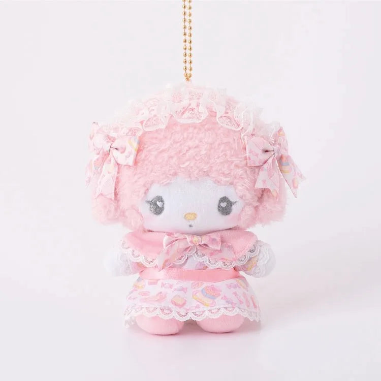 NEW Maid Lolita skirt Series My Melody pink dress My Sweet Piano Kuromi Sanrio Plush Keyring Hello Kitty Small Pendant Toys gift