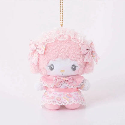 NEW Maid Lolita skirt Series My Melody pink dress My Sweet Piano Kuromi Sanrio Plush Keyring Hello Kitty Small Pendant Toys gift