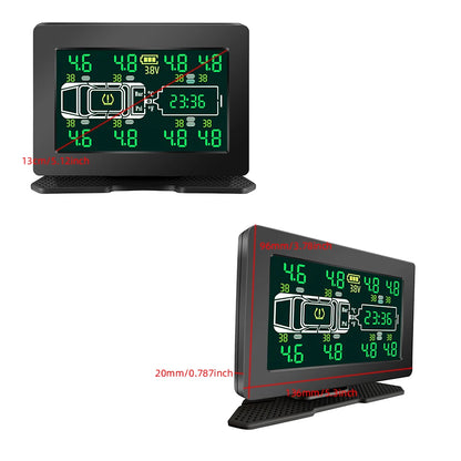 Truck Car Tire Pressure Monitor System Solar TPMS 6 /8 Internal And External Sensors LCD Display Tyre  Alarm Monitor Auto Tester