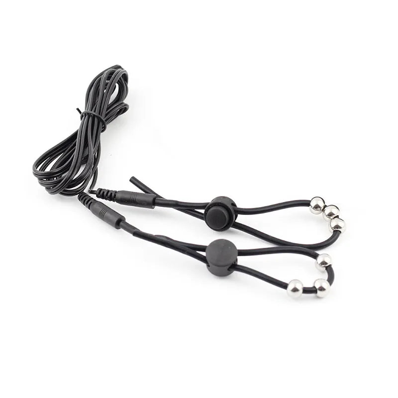 Electric Shock Bdsm Cock Sheath Ball Stretcher Host Cable E-stim Penis Ring Electro Sex Toy for Men Glans Testicle Loops Massage