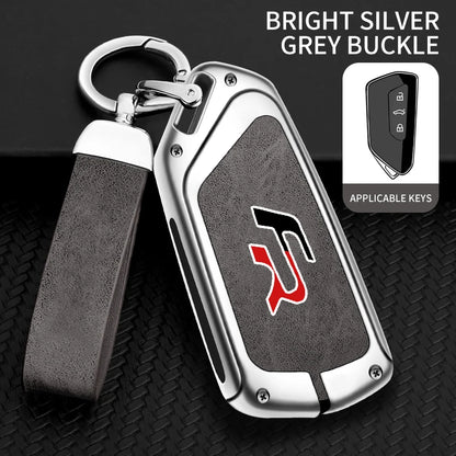 Suitable for Seat Ateca Leon FR 2 Ibiza zinc alloy car key cover high-end genuine leather car key case buckle auto accessories