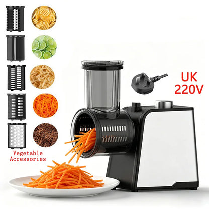 S6B 8 IN 1 Commercial Meat Grinder & Food Processor Sausage Stuffer Meatball Maker Vegetable Slicer Shredder for Kitchen