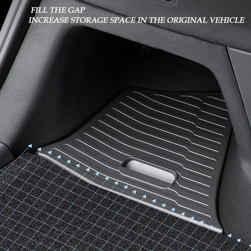 For Tesla Model YL Rear Trunk Side Storage Bucket Left Right Organizer Box Waterproof Cargo Storage Container Auto car trash can