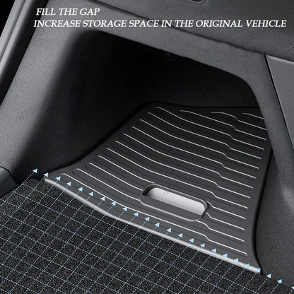 For Tesla Model YL Rear Trunk Side Storage Bucket Left Right Organizer Box Waterproof Cargo Storage Container Auto car trash can
