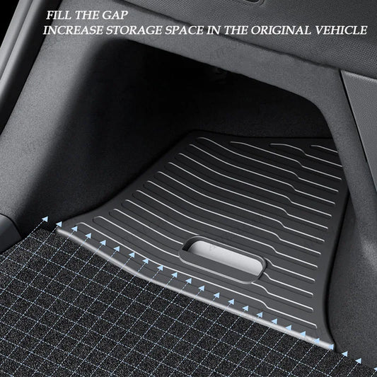 For Tesla Model YL Rear Trunk Side Storage Bucket Left Right Organizer Box Waterproof Cargo Storage Container Auto car trash can