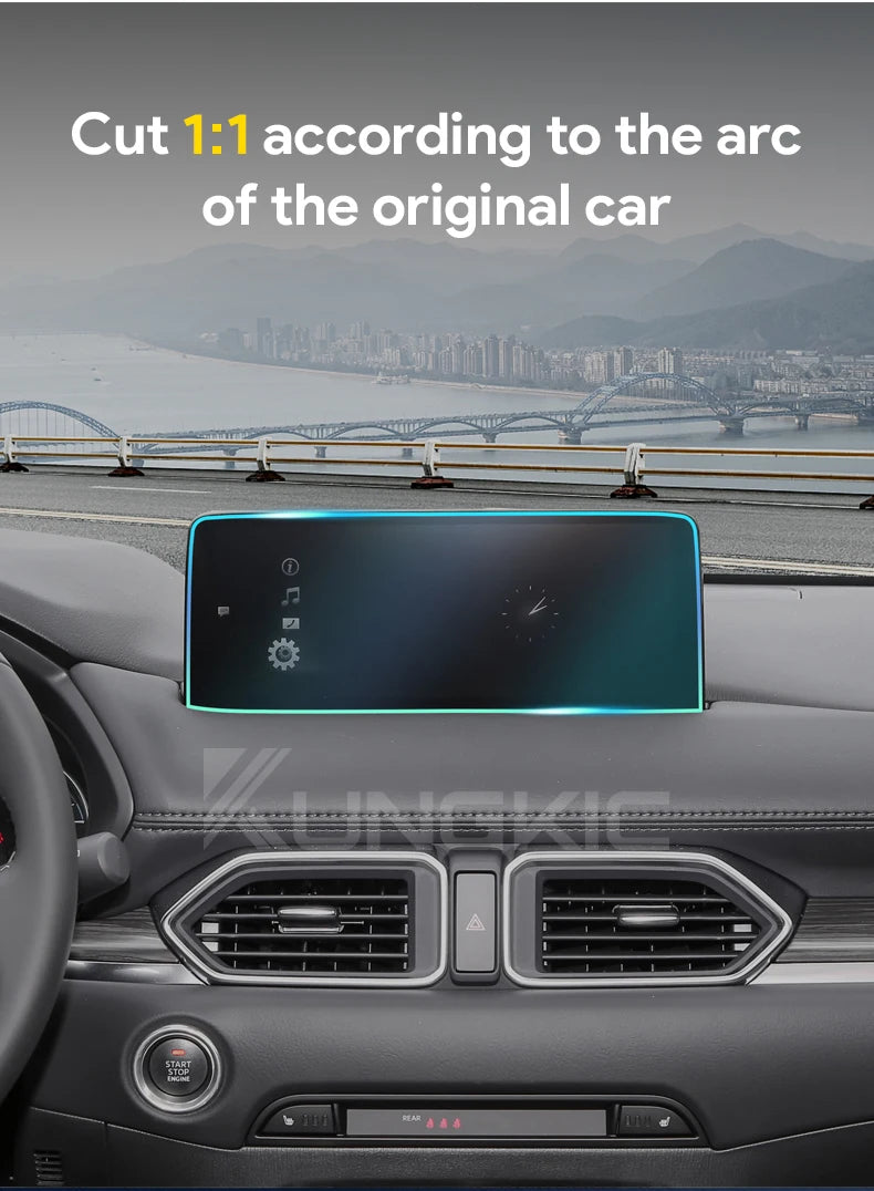 For Mazda CX-5 CX5 2017-2024 Interior Protection Film TPU Anti-scratch Sticker Dashboard GPS Navigation Transparent Accessories