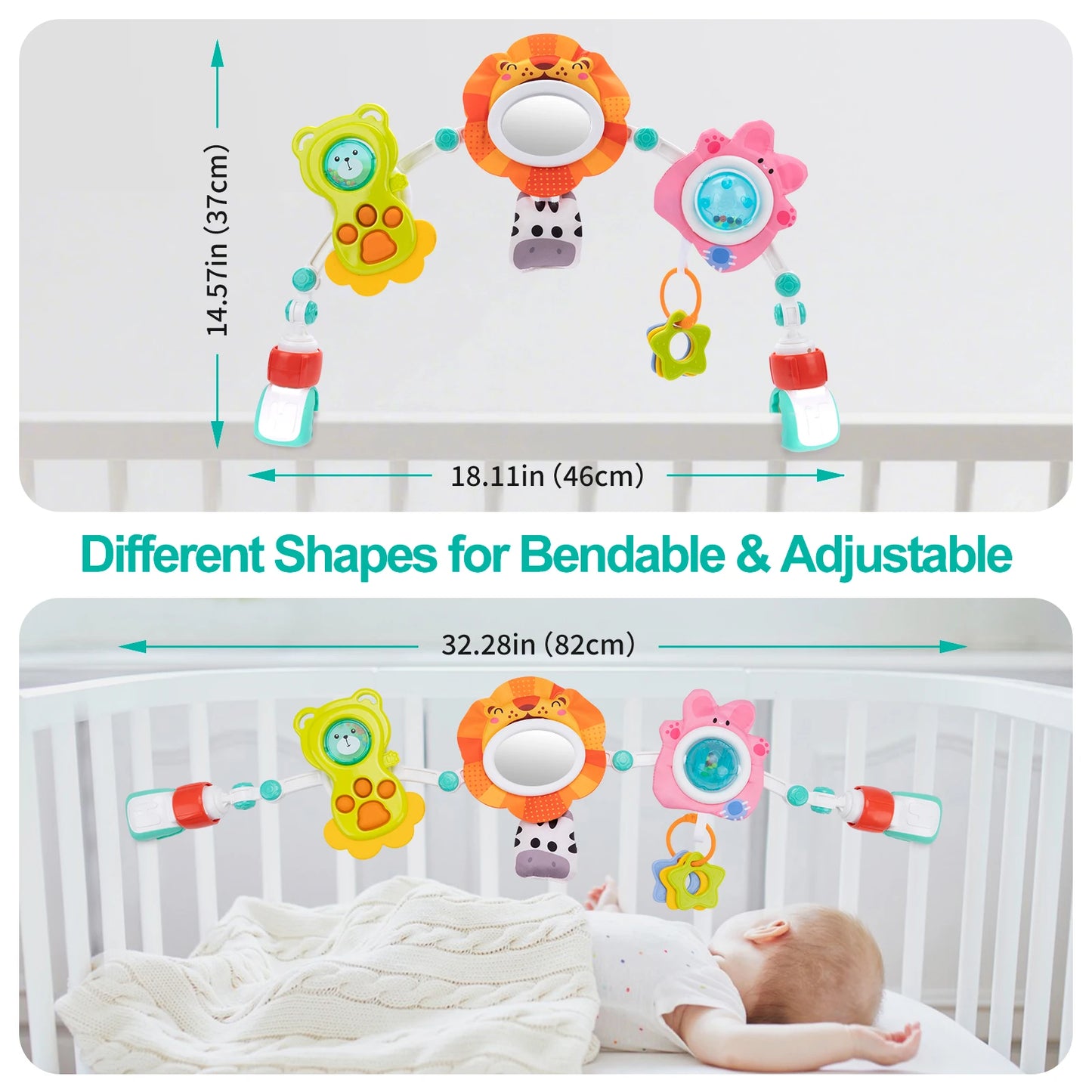 Baby Stroller Arch Toys Pram Activity Arch Toys Development Arch Baby Car Seat Toys Bouncer Toy Sensory  Fine Motor Skills Toys