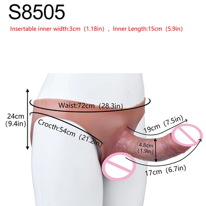 SXXY Strap-On Lifelike Penis Cover насадка на член Large Hollow DildoPants Intimate Adult Sex Toy for Couples Sex