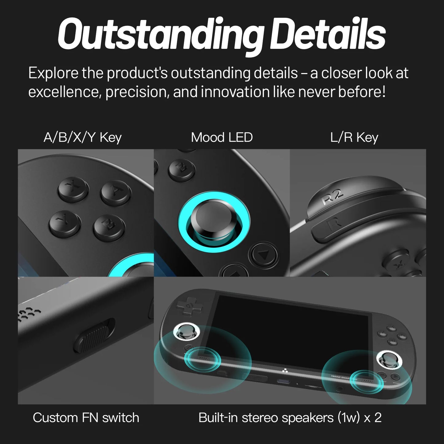TRIMUI SMART PRO Open Source Linux Handheld Gaming Console 4.96" IPS Screen RGB Retro Emulator Player Gift for Gamers