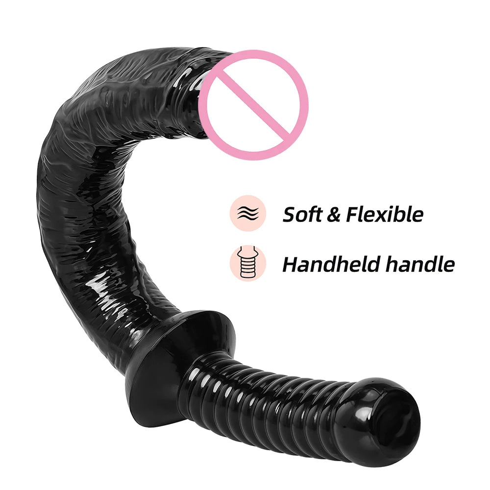 Long Double Ended Dildo for Women Realistic Penis for Couple Gay Sex Toys G-spot Flexible Anal Vagina Stimulator Lesbian Adult