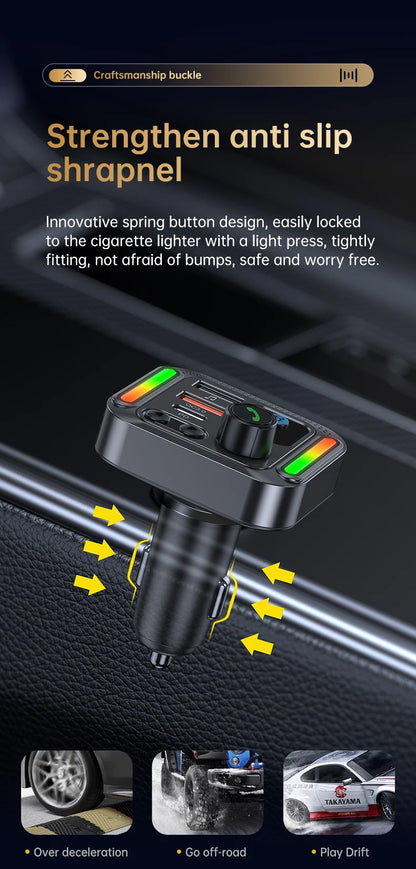 Car Bluetooth receiver 2026 latest model fast charging charger car mp3 player converter