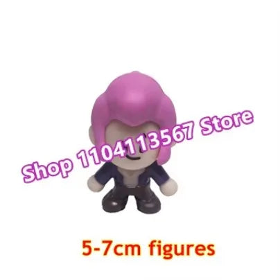 24pcs Cartoon Mini Figures Poco Bibi Shelly Cute Anime Heroes Model Accessories Charms Game Collectibles Toys for Children Gift