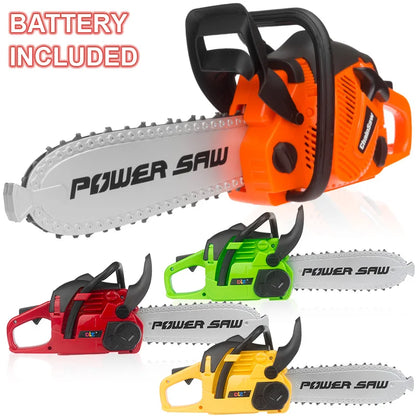 Toy Chainsaw Kids Toy Tools for Children Tools Electric Power Chainsaws for Tool Bench Boys Gift Pretend Play Saw with Sound