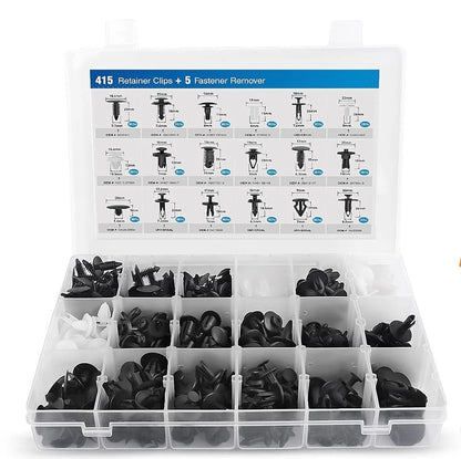 925Car Trim Clips Set with Removal Tools Auto Body Rivets Fasteners Retainer Clips for Bumper Door Fender Car Plastic Rivet Kit