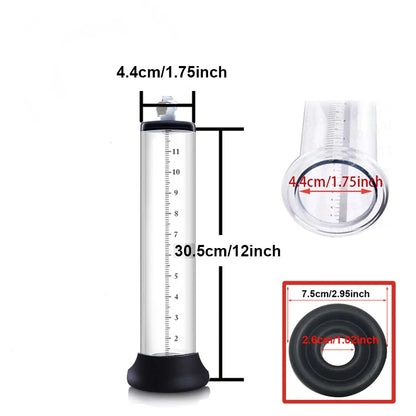 Acrylic Penis Pump Manual Penis Enlarger Sex Toy For Men Vacuum Pump Male Masturbation Penis Extender Trainer Adults Sex Product