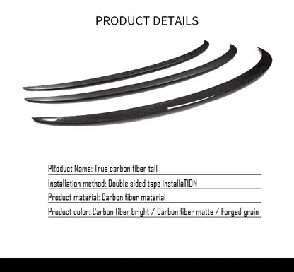 Real Carbon Fiber Spoiler For Tesla Model Y 2024 Trunk Spoilers Model 3 Highland Rear Door Tail Trunk Wings Car Accessories