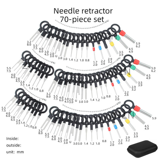 Car Terminal Removal Tool Kit - Wiring Harness Connector Pin Extractor Set with Storage Case for Automotive Electrical Repair