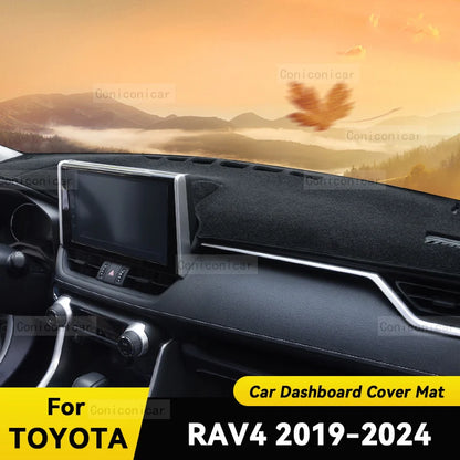 Dashboard Cover Mat Protective Pad  For TOYOTA RAV4 2019-2024 Car Accessories Dash Board Sunshade Anti-UV Carpet Dashmat