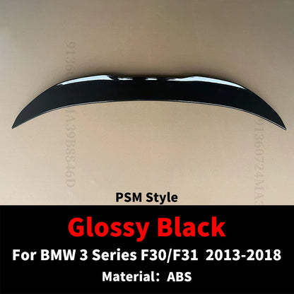 For BMW 3 Series F30 F31 2013-2018 Rear Spoiler Lip Wing Gloss Black Carbon Fiber 335i 328i 330i 340i