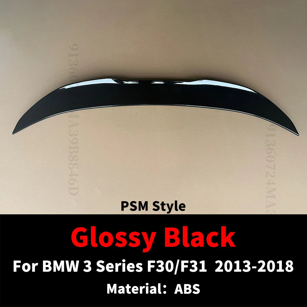 For BMW 3 Series F30 F31 2013-2018 Rear Spoiler Lip Wing Gloss Black Carbon Fiber 335i 328i 330i 340i