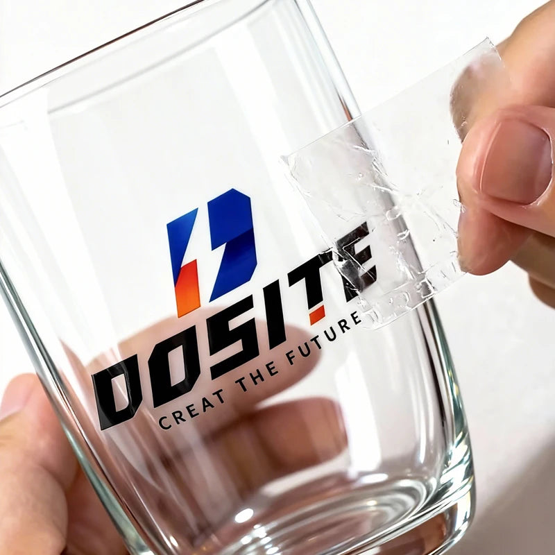 50PCS Personalized UV Transfer Sticker, Custom Your Logo Text Image, Custom UV DTF Stickers, Wine Glass Stickers