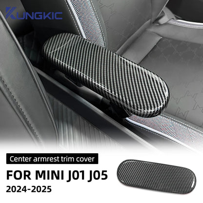 For MINI Cooper E/SE J01 EV Aceman J05 2024 2025 Car Center Console Storage Box Armrest Panel Cover Sticker Interior Accessories