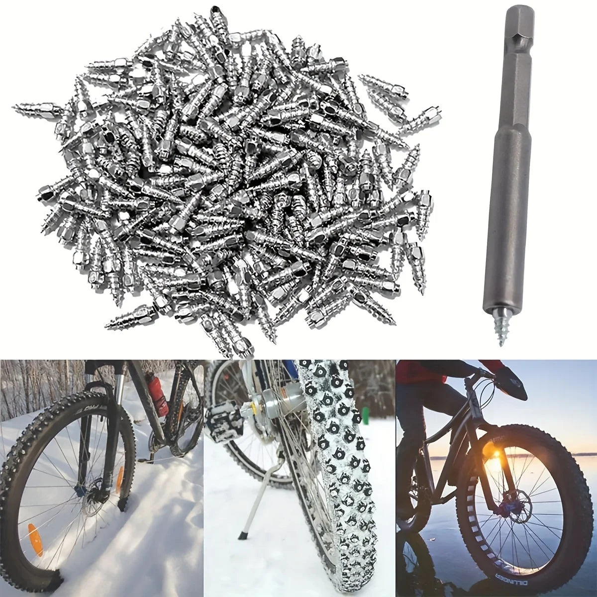 4*12/4*9mm non-slip skid nails Non-slip wheel tires 100PCs for cars motorcycles bicycles cars winter emergency