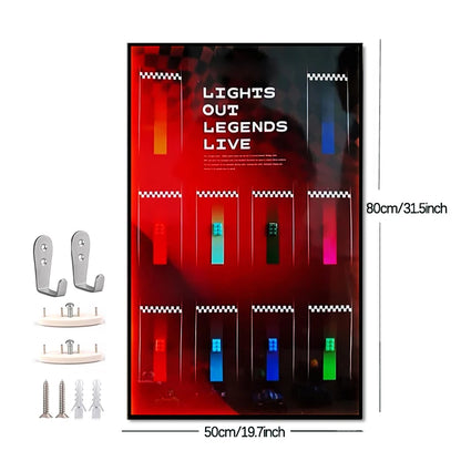 NEW Display Wallboard Suitable for lego 10f1 cars speed champions wall display mounts building block 10 cars model Display Frame