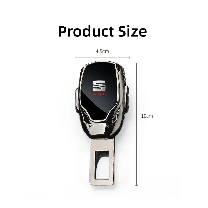 For Seat Leon FR Cupra Ateca Ibiza Arona Tarraco Alhambra Metal Car Seat Belt Clip Extension Plug Seatbelt Extender Accessories
