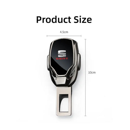 For Seat Leon FR Cupra Ateca Ibiza Arona Tarraco Alhambra Metal Car Seat Belt Clip Extension Plug Seatbelt Extender Accessories