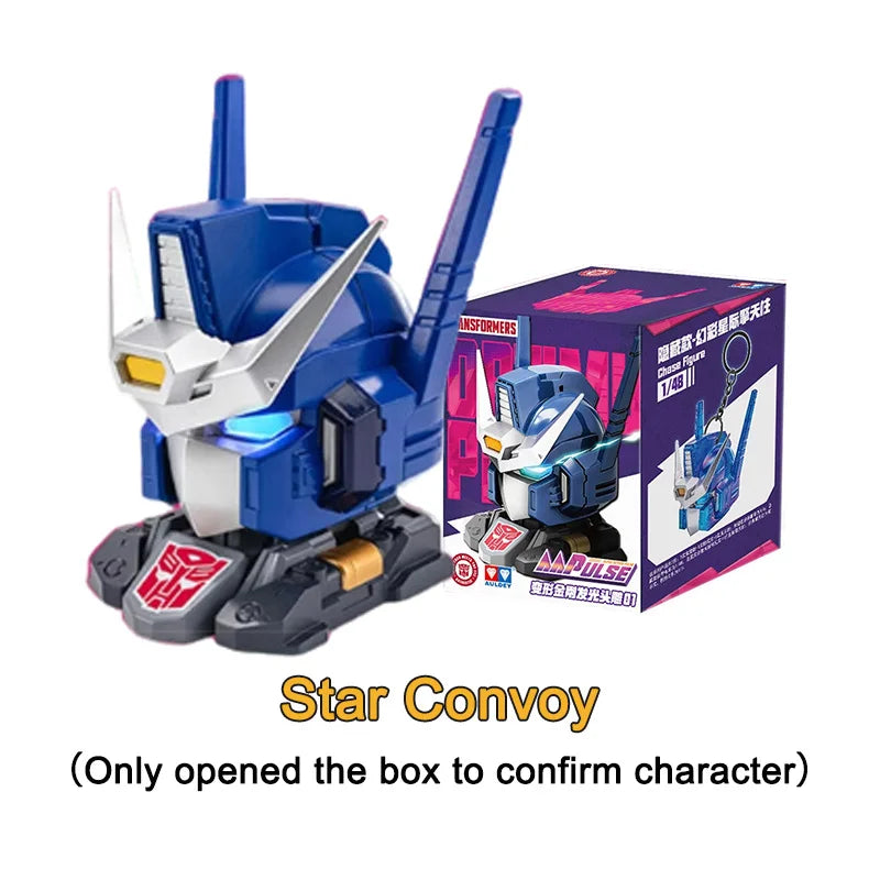 New AULDEY Transformers G1 Toy AAP Series Light-Up Head Sculpt Mecha Model Optimus Prime Dual Modes Pendant Display  Figure Gift