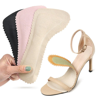 2 Pairs High Heel Insoles, Sweat Absorbent Self Adhesive Comfortable Anti Slip Soft Women Cushions Inserts Heel Sandals Inserts