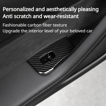 Window Lifter Switch Buttons Cover for Tesla Model Y/3/3+ Highland Trim Frame Button Stickers 2017-2024 Car Interior Accessories