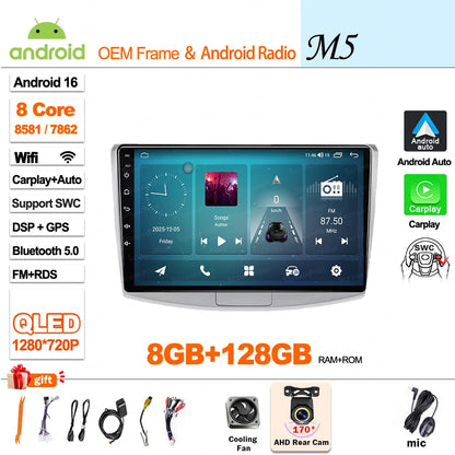 For Volkswagen VW Passat B6 B7 B8 CC 2007- 2021 Android 16 Car Radio Multimedia Video Player GPS Navigation Touch Screen RDS 5G