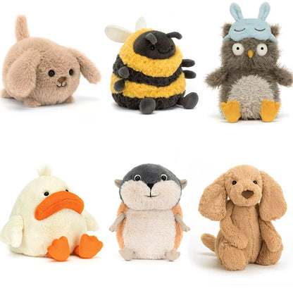 New Lovely Animal Furry Series Plush Bee Carnivorous Plant Doll Sheepdog Seagull Duck Toy Owl Mole Capybara Birthday Gifts