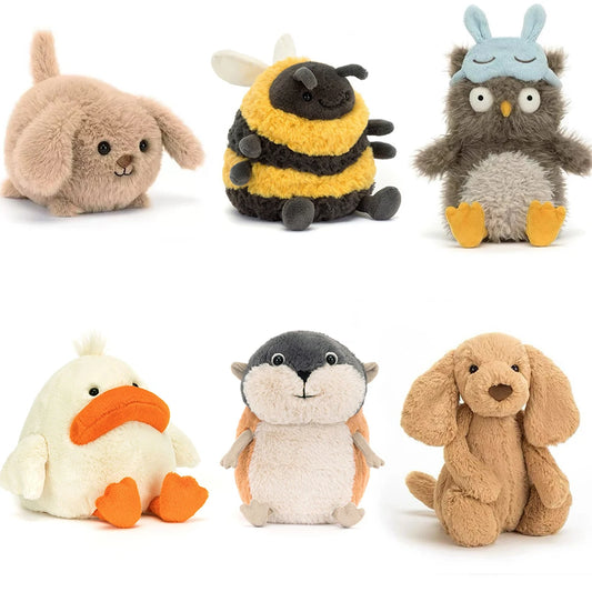 New Lovely Animal Furry Series Plush Bee Carnivorous Plant Doll Sheepdog Seagull Duck Toy Owl Mole Capybara Birthday Gifts