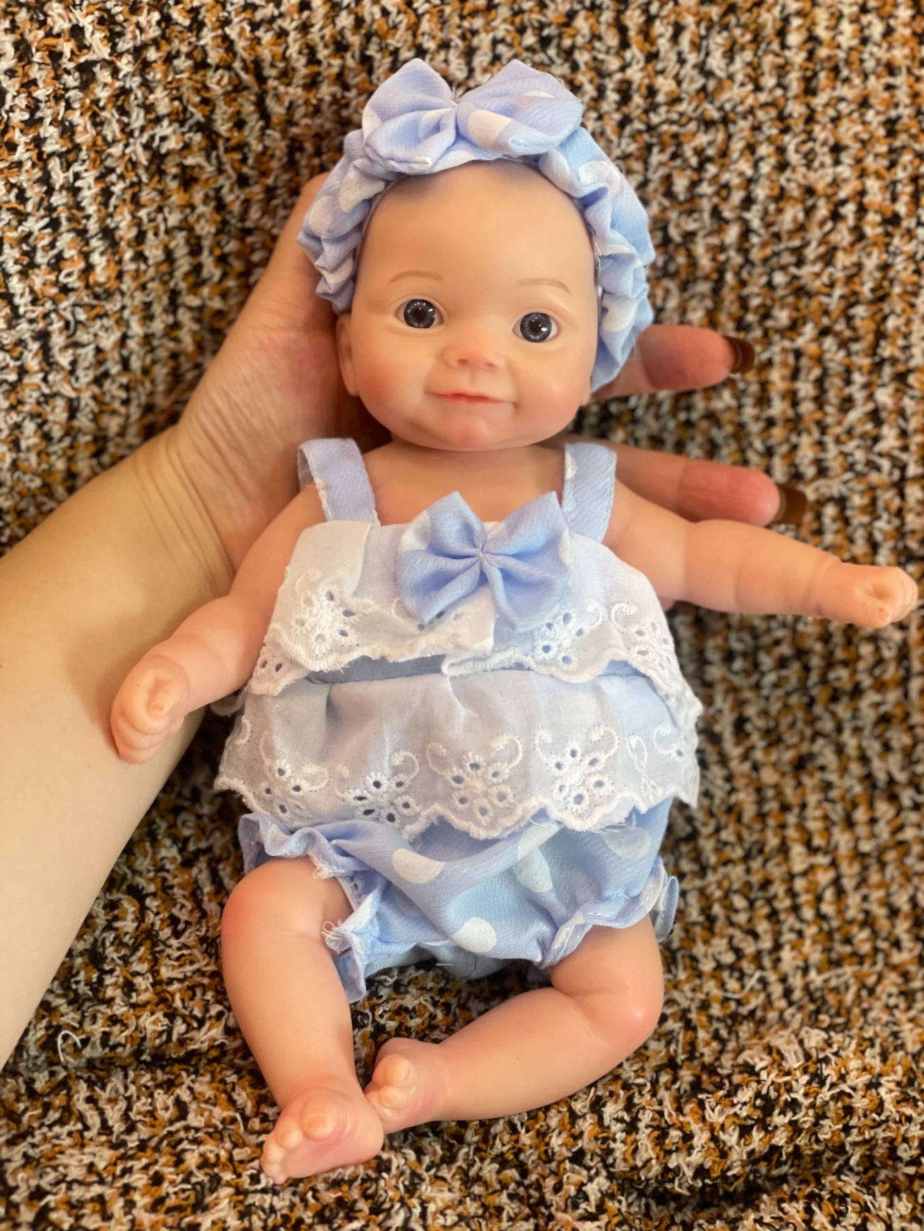 10 Inch Cute baby Reborn Handmade Bebe Newborn Doll 3D Painted  Bebe Reborn Doll