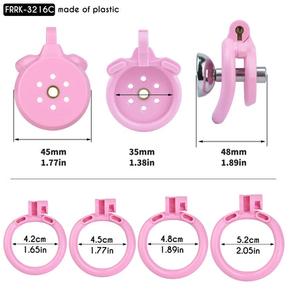 FRRK 4 Size Rings Resin Sissies Urethral Inverted Male Chastity Cage With Metal Urine Catheter 정조대 Penis Lock BDSM Men's Sex Toy