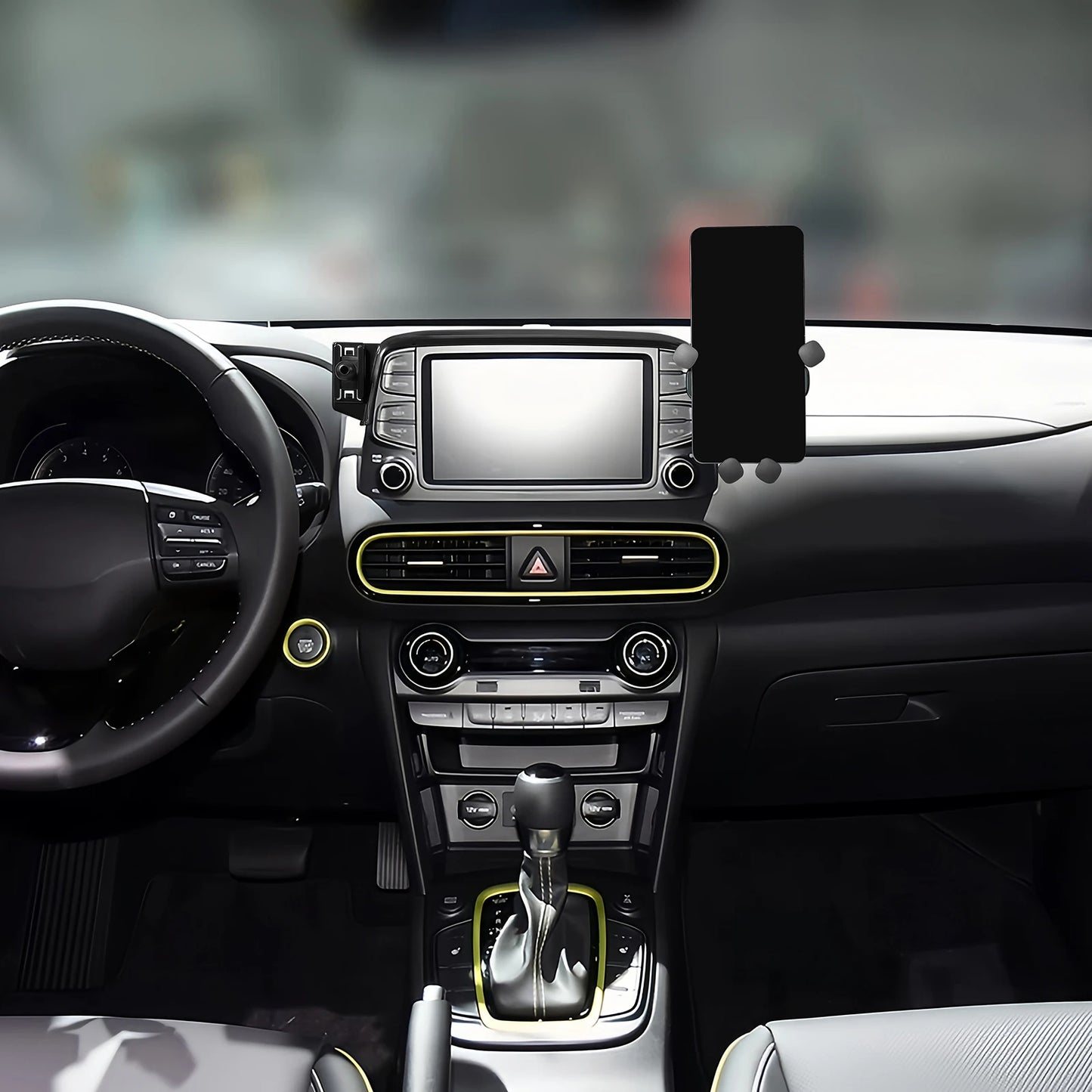 Special For Hyundai Kona 2017-2023 Phone Holder Central Navigation Fixed Base GPS Stand Mobile Phone Mounts Smartphone Bracket