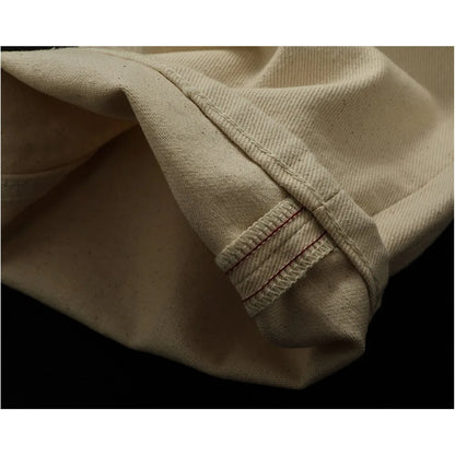 Original embryonic white American heavyweight retro trousers for men in autumn and winter loose straight tapered casual trousers
