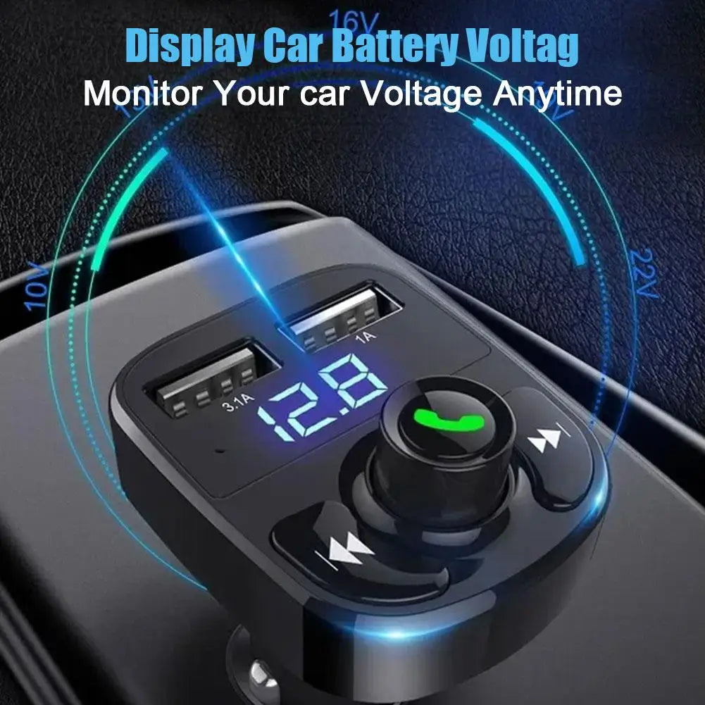 1/3/5PCS Car Bluetooth FM Transmitter Wireless Radio Adapter For Auto Music Stereo Player Dual USB Fast Charger For Smart Phone