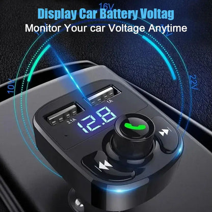 1/3/5PCS Car Bluetooth FM Transmitter Wireless Radio Adapter For Auto Music Stereo Player Dual USB Fast Charger For Smart Phone